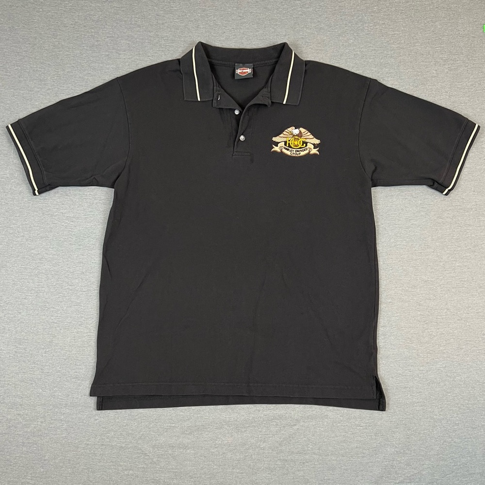 Harley-Davidson Black Polo with Embroidered HOG Emblem